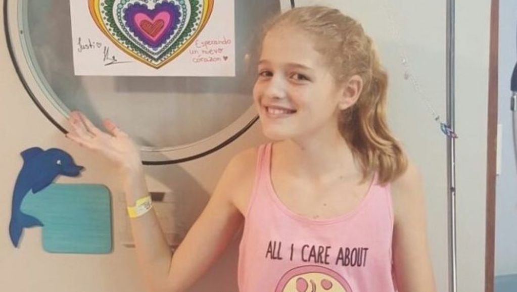 Justina, la nena de 12 años que falleció esperando un trasplante de corazón.