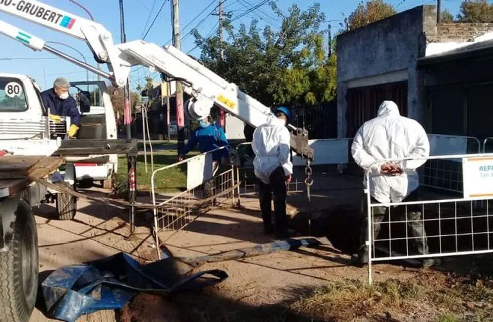 Operarios de Aguas Santafesinas hallaron un feto en zona sur (Assa)