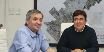 Máximo Kirchner y Fernando Espinoza
