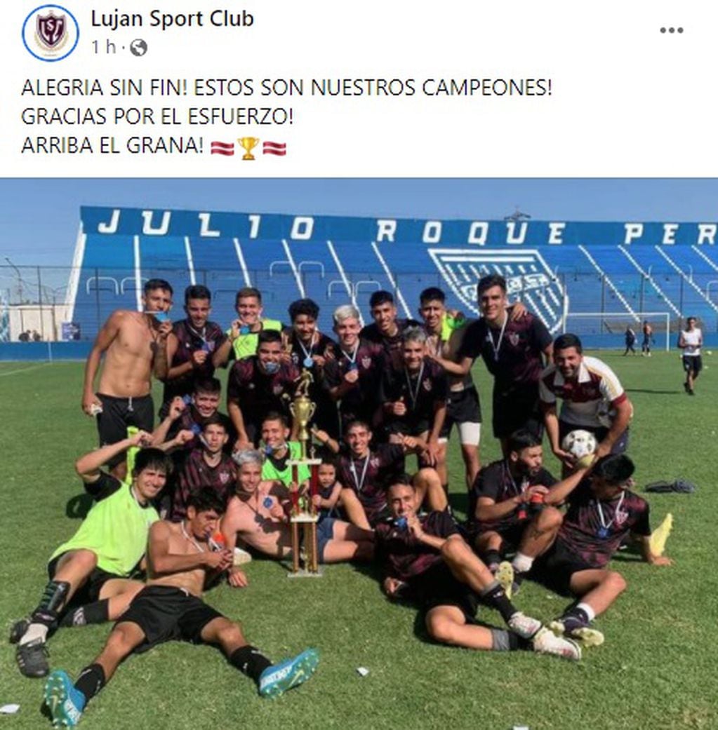Luján Sport Club campeón en cuarta división de la Liga Mendocina de Fútbol.