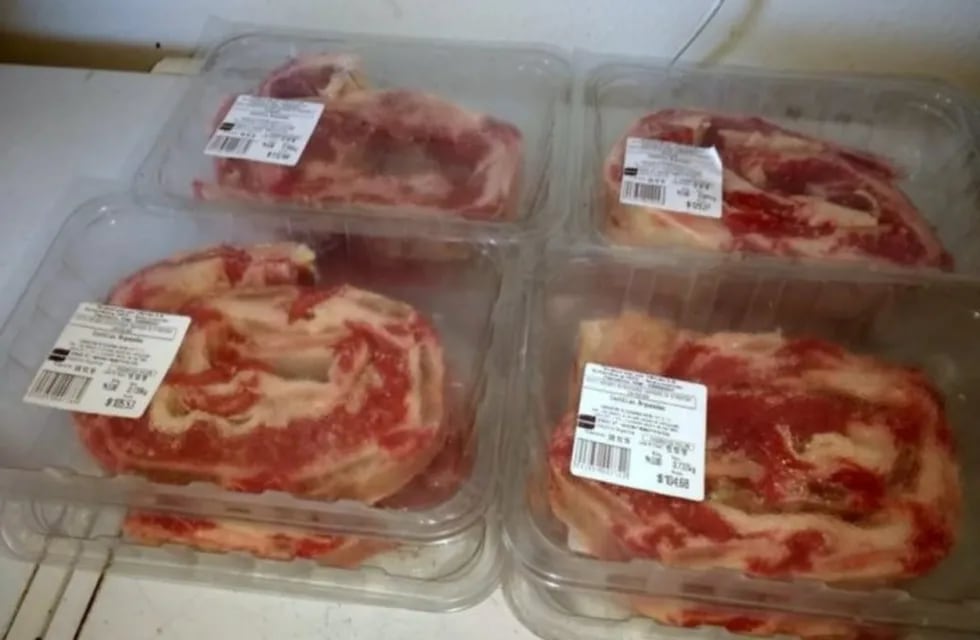Carne decomisada en San Luis.