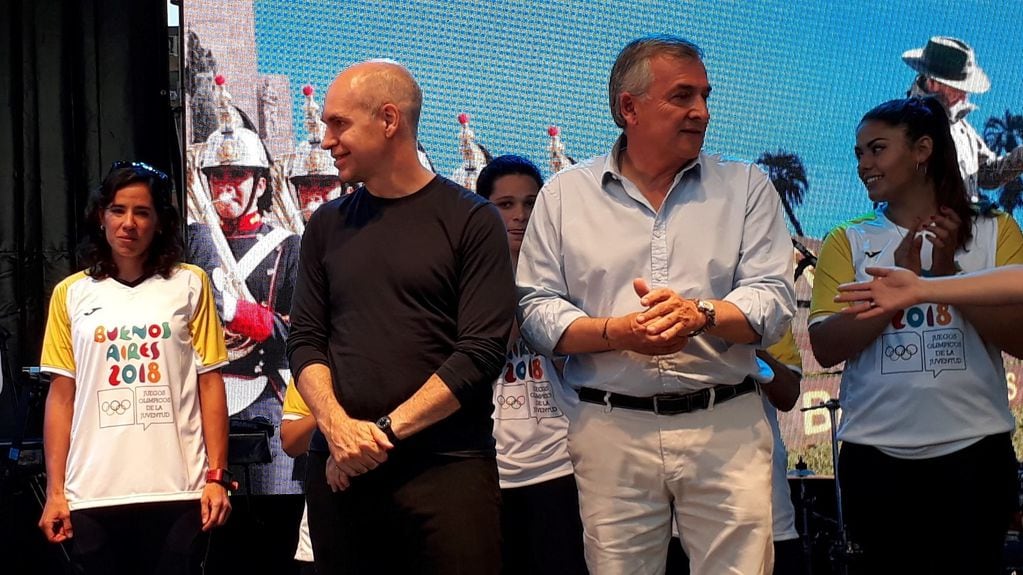 En 2018 Horacio Rodríguez Larreta estuvo en Jujuy trayendo la antorcha olímpica de los Juegos Olímpicos de la Juventud. Lo recibía el gobernador Gerardo Morales, en la plaza Belgrano.
