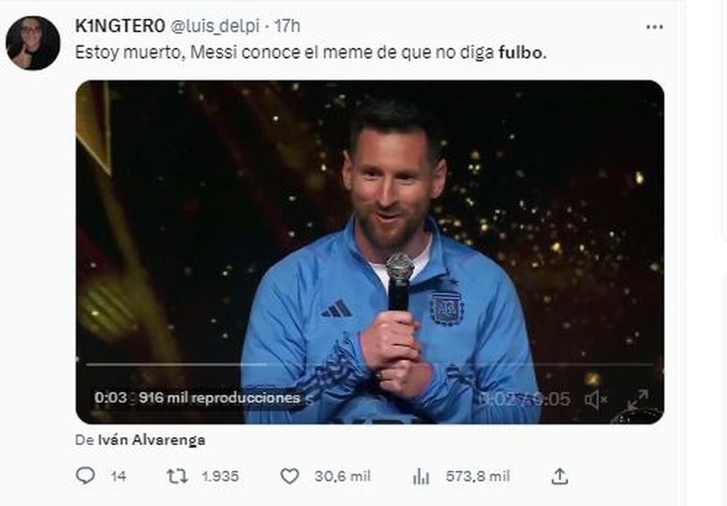 Reacción viral de los usuarios al enterarse que Messi conoce el "meme del fulbo".