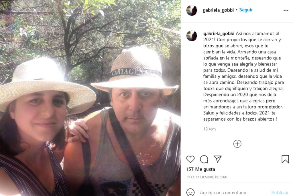 Luis Biasotto junto a su pareja, la coreógrafa y bailarina Gabriela Gobbi. (Instagram)