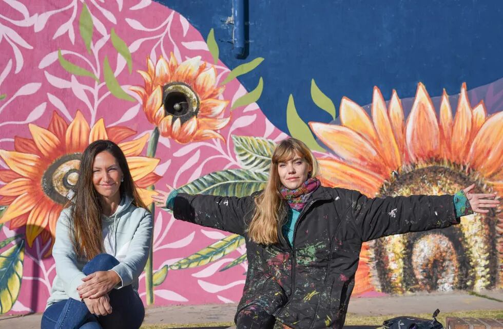 Dos artistas Guaymallinas dieron vida a unos murales con su arte.