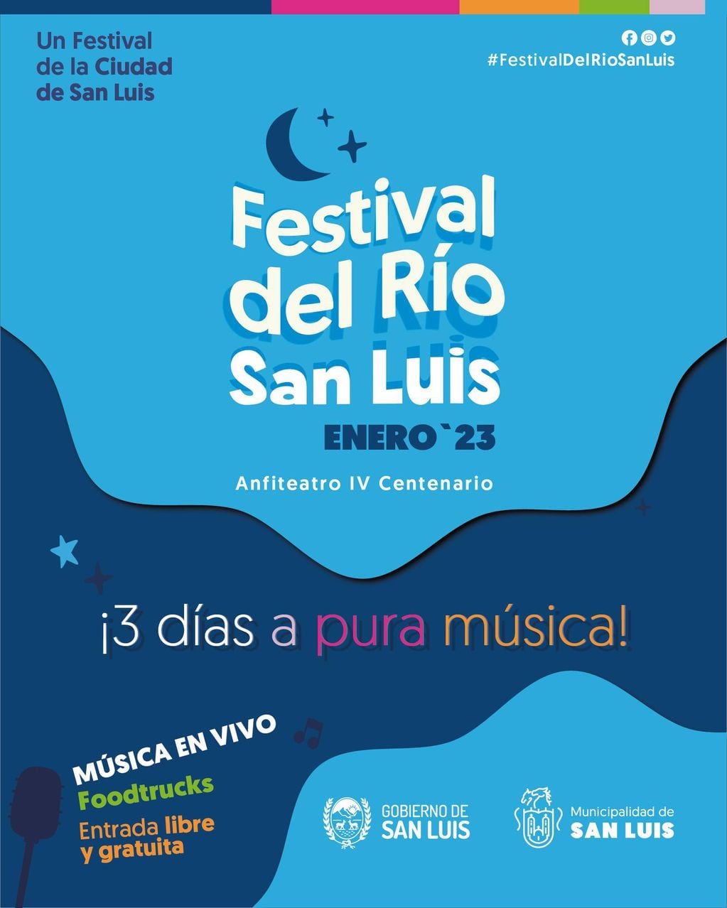 Grilla del Festival del Río de San Luis.