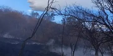 Incendio en Traslasierra.