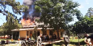Se quemó un depósito de Gendarmería Nacional