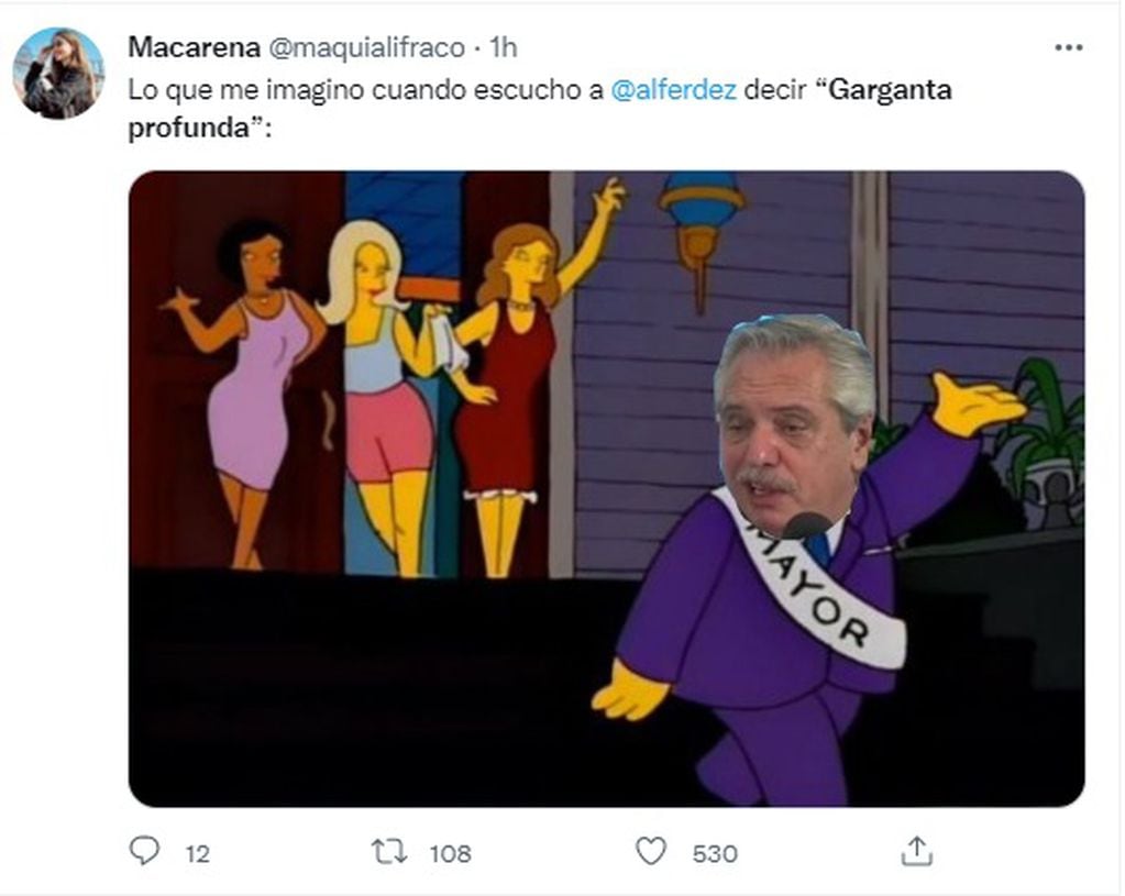 Luego del nuevo furcio de Alberto Fernández, donde confundió Garganta Poderosa con Garganta Profunda, estallaron los memes.