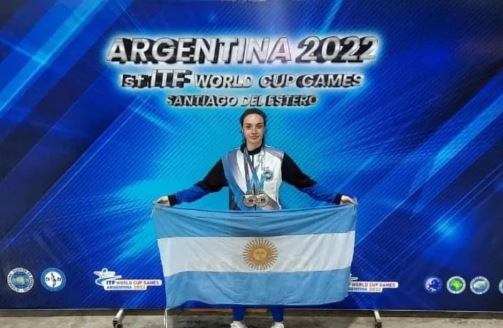 Josefina Mesa, la mendocina que es la nueva campeona del Mundo de Taekwondo.