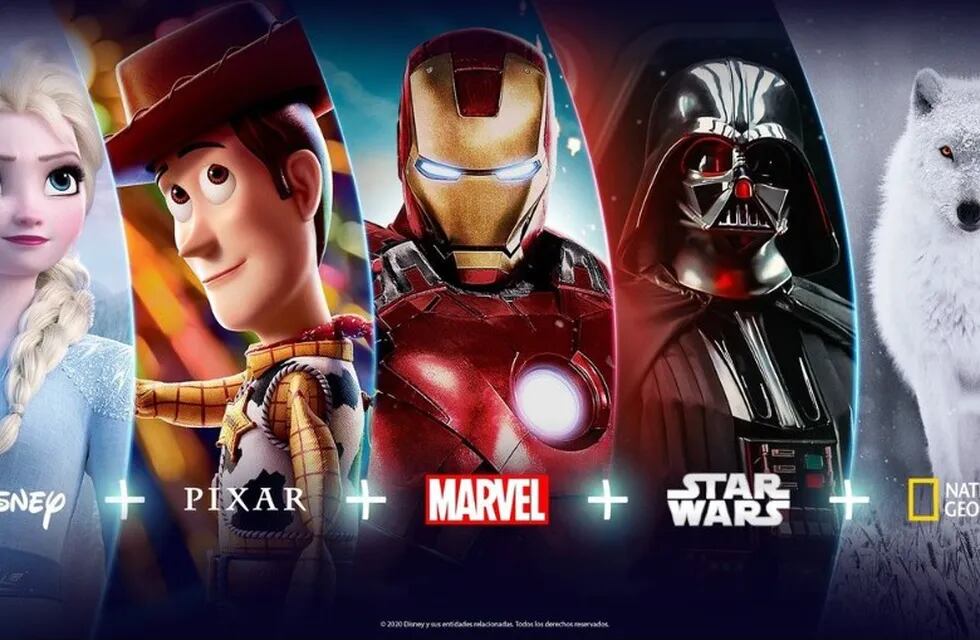 Disney+ ofrece películas y series de Disney, Pixar, Marvel, Star Wars y National Geographic.