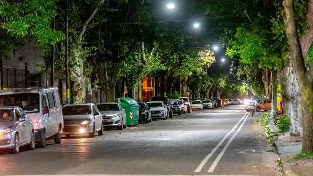 Barrio Arroyito de Rosario con nuevas luces LED