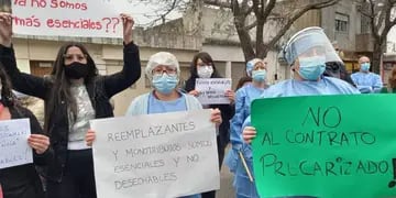Protesta en el Hospital Geriátrico Provincial de Rosario
