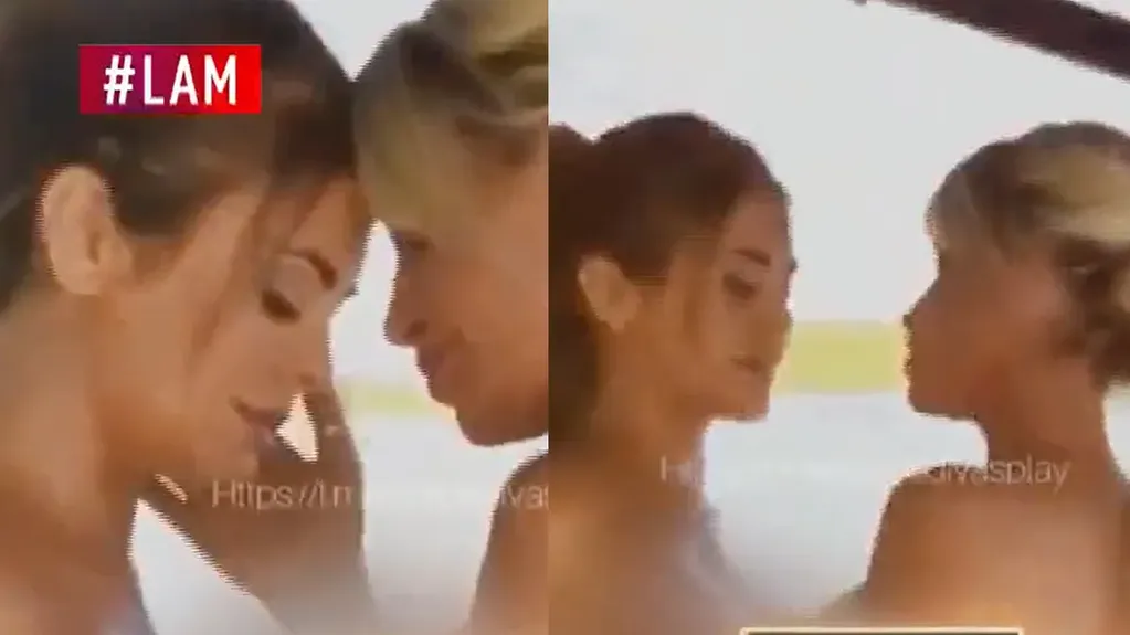 Captura de pantalla del video hot de Florencia Peña y Silvina Luna.