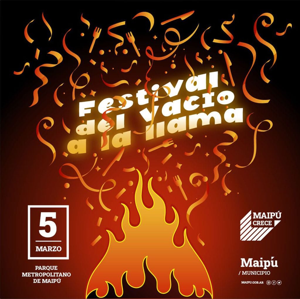 Festival vacío a la llama en Maipú.