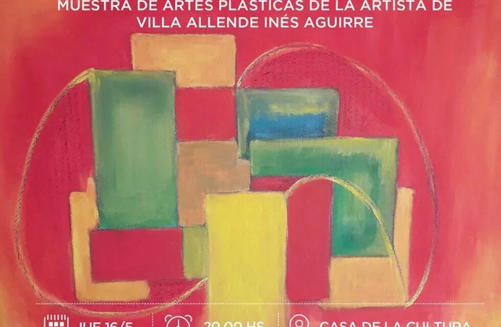 Exposición de la artista Inés Aguirre en Villa Allende.
