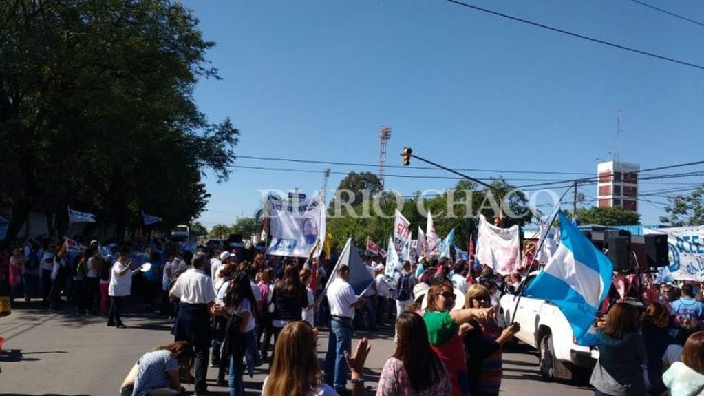 Marchas docentes en Resistencia y Barranqueras. Foto: Diario Chaco.