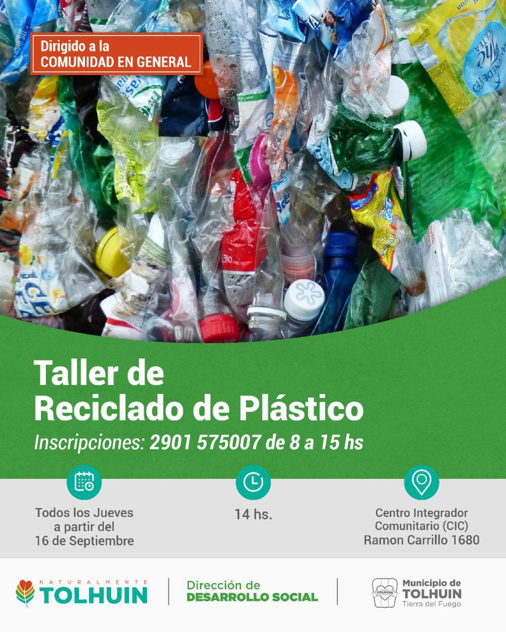 Se realizará una jornada de reciclaje plástico en la ciudad de Tolhuin