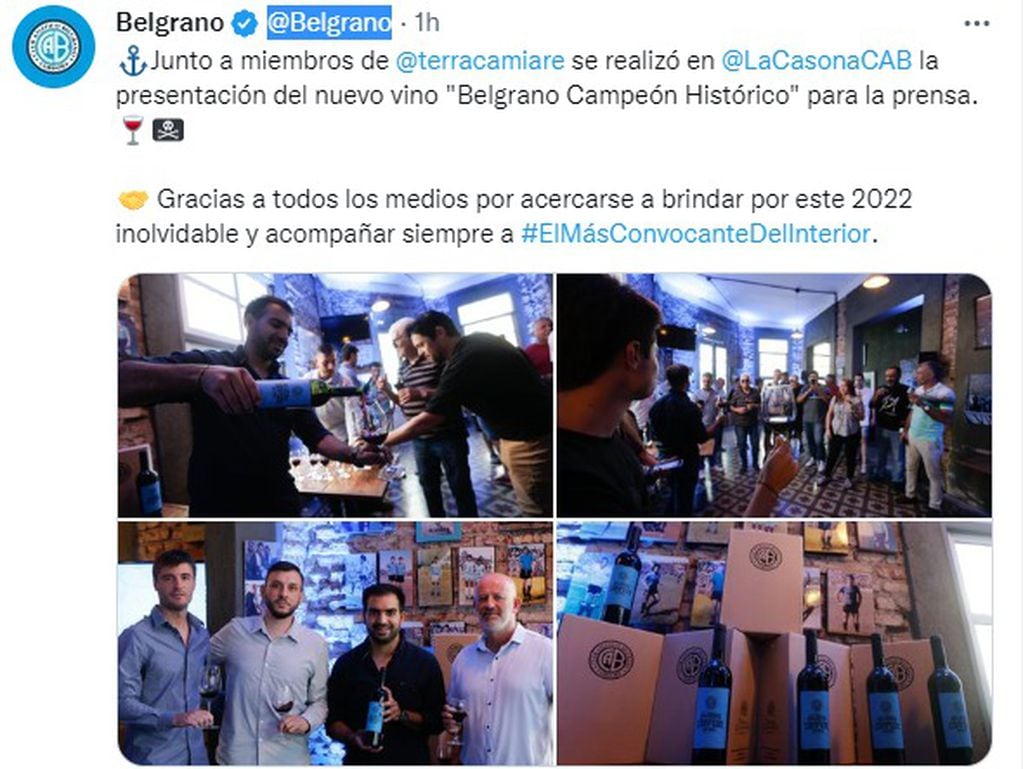 "Belgrano Campeón Histórico", un malbec para celebrar el año Celeste.