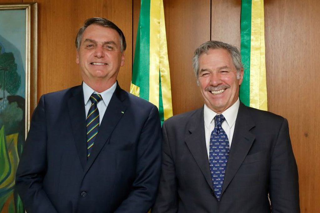 Jair Bolsonaro con el canciller Felipe Sola (Foto: Carolina Antunes/Brazilian Presidency/dpa)