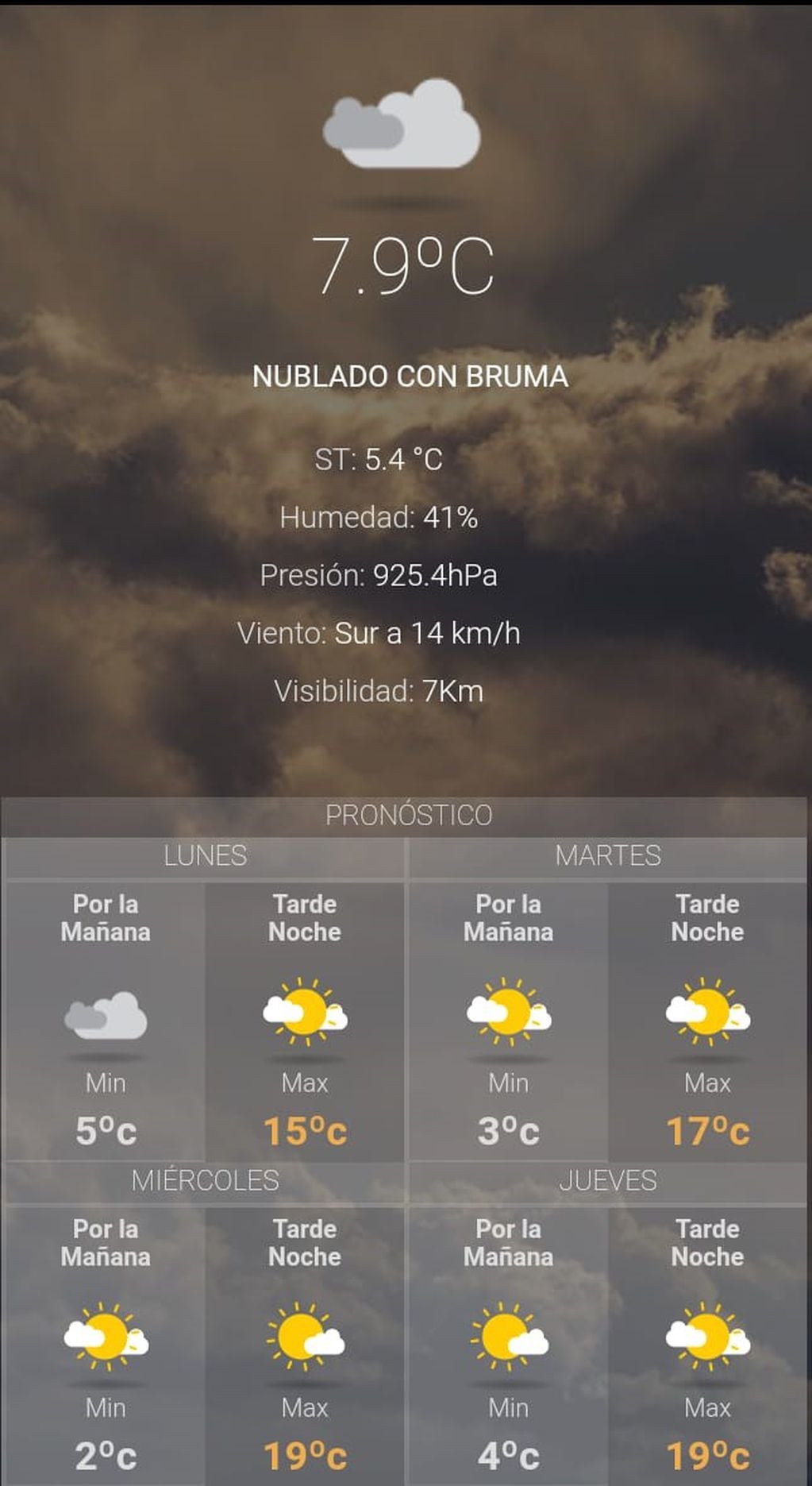 Clima de Libertador General San Martín, para este lunes 23 de julio de 2018