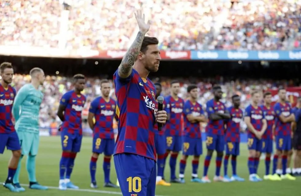 Leo Messi en la presentación del FC Barcelona DEPORTES MIGUEL RUIZ - FC BARCELONA