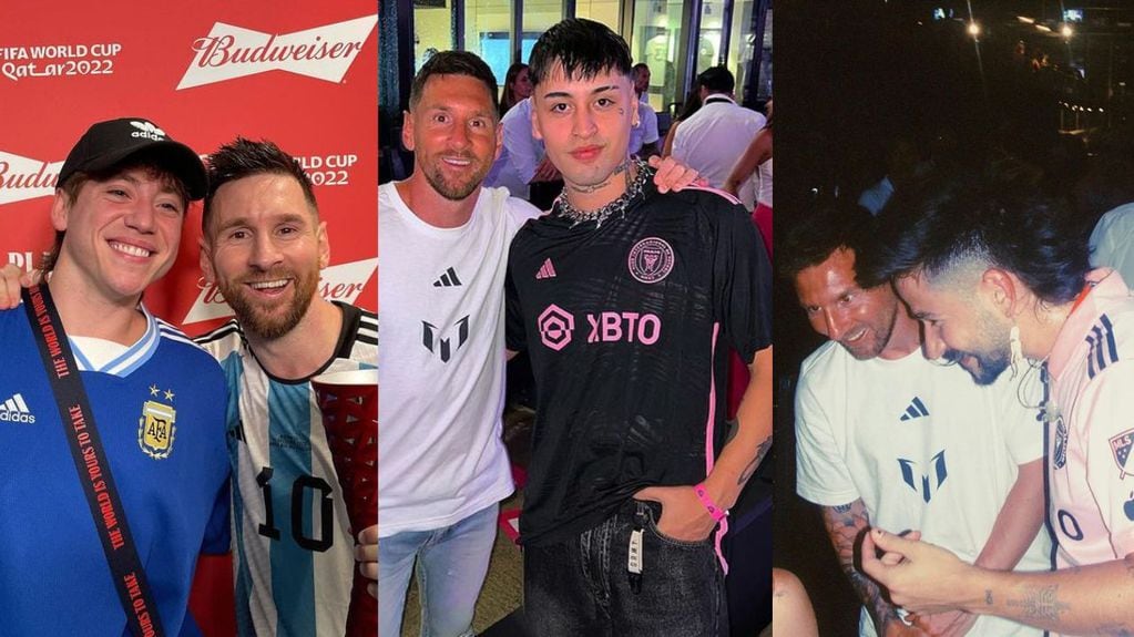 Tiago PZK, Camilo y Paulo Londra junto a Messi en una noche histórica