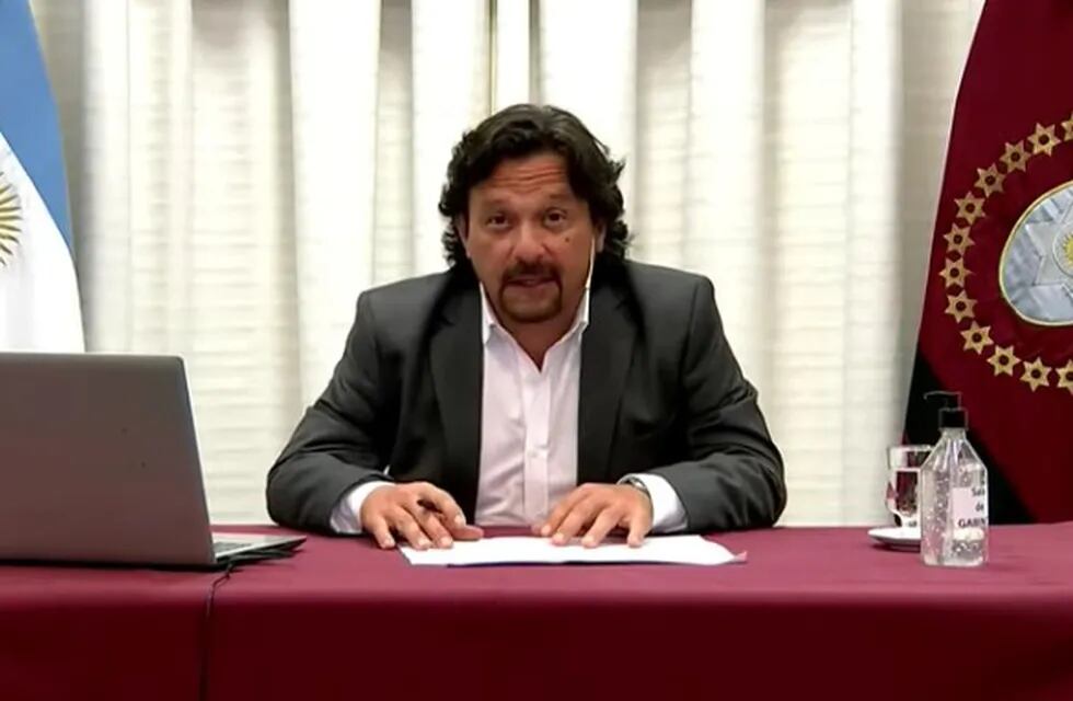 Gustavo Sáenz, durante el último anuncio