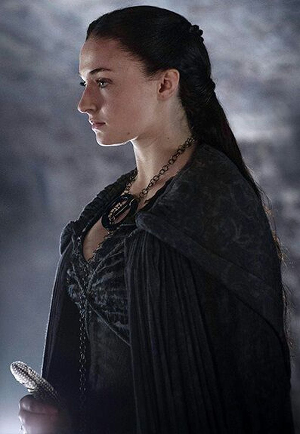 Sophie Turner en el papel de "Sansa Stark".