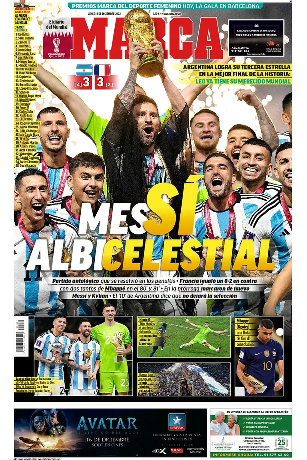 Así reflejaron los medios del mundo el triunfo de la Selección Argentina.