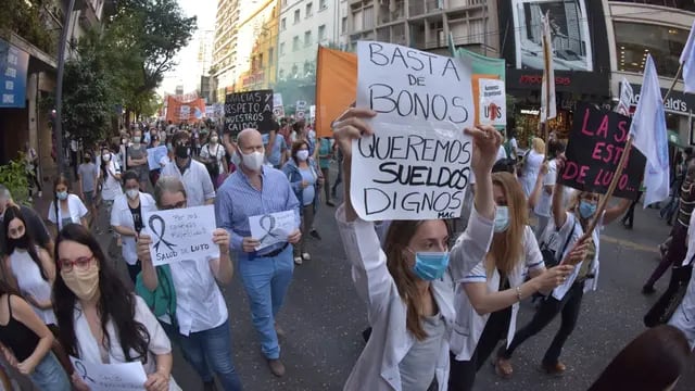 Movilización de los/as trabajadores/as de la salud en Córdoba