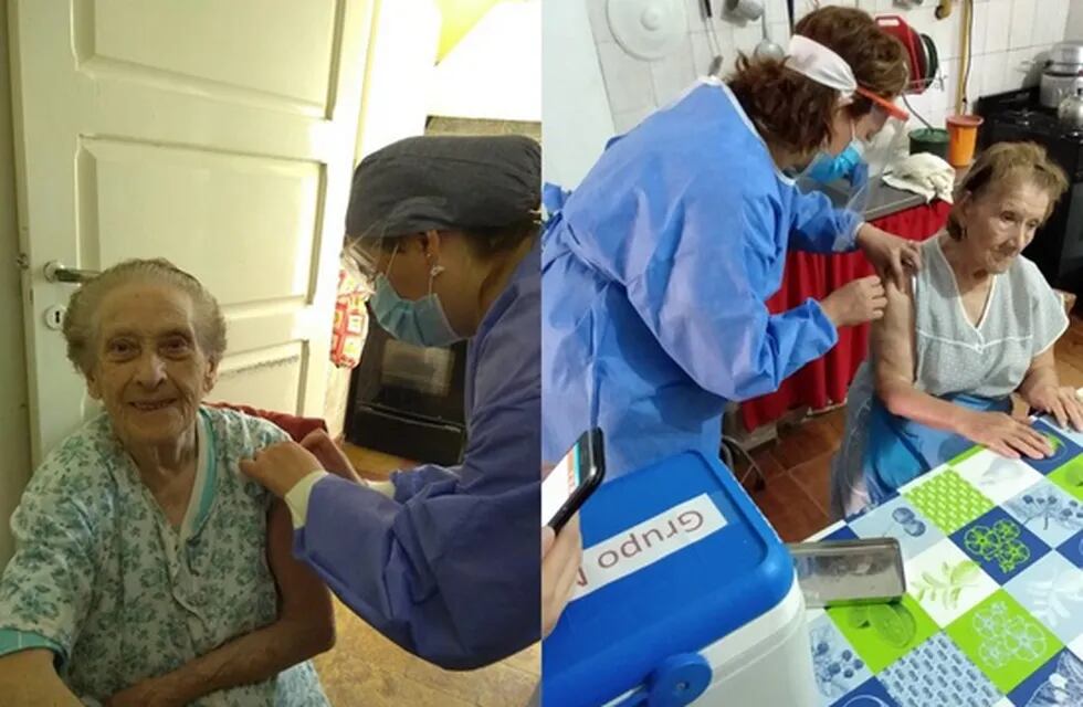 Comennzó en San Luis un operativo especial para vacunar a mayores de 90 años en sus domicilios. Gentileza La Gaceta Digital