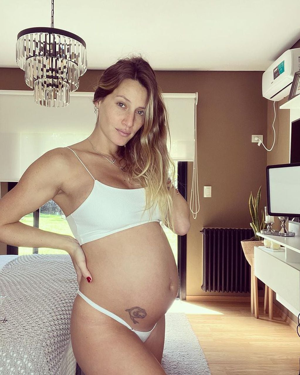 Mica Viciconte compartió su embarazo de 36 semanas con sus seguidores