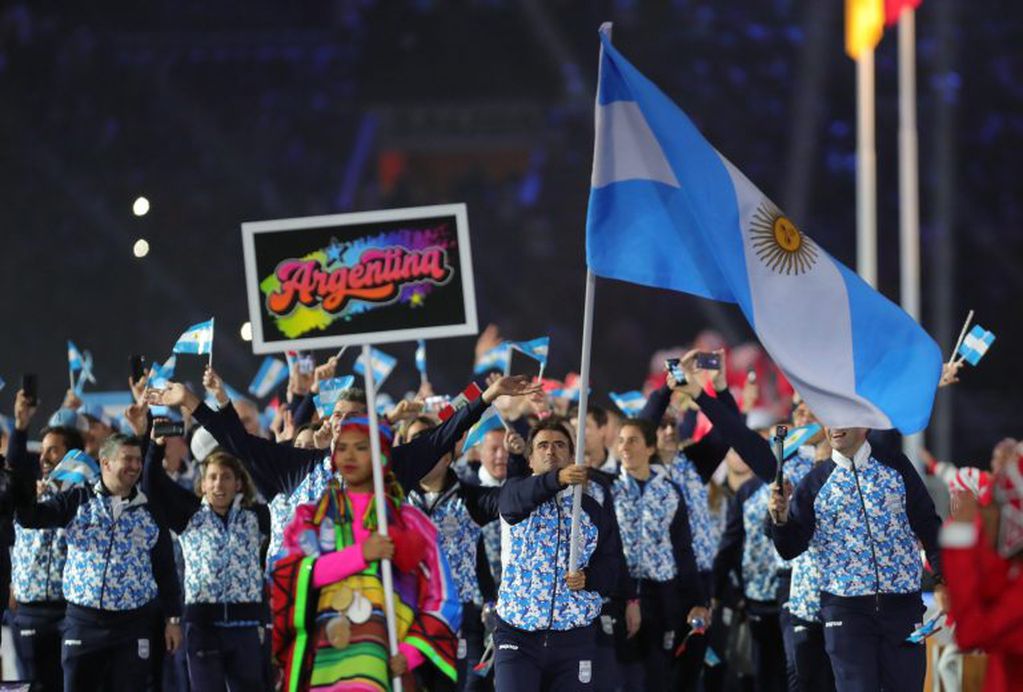 Javier Alberto Conte encabeza la delegación de Argentina en la ceremonia de inauguración de los Juegos Panamericanos Lima 2019 (Foto: EFE/ERNESTO ARIAS)