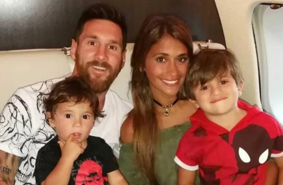 Messi y sus hijos