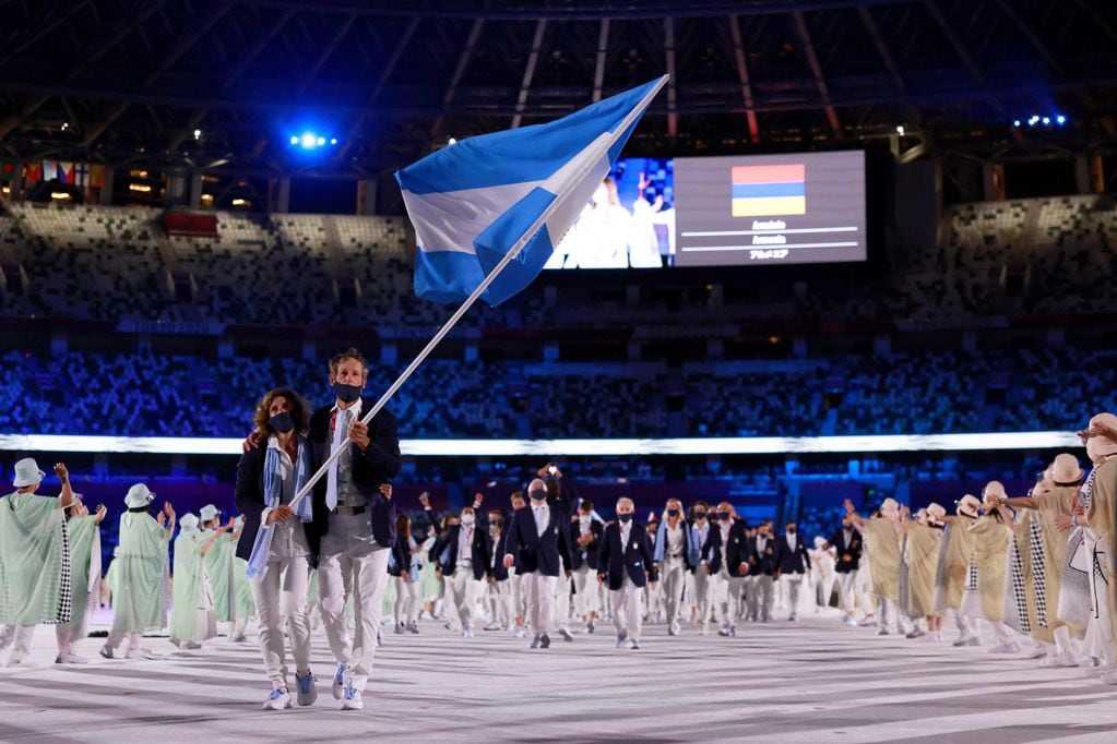 Cecilia Carranza se emocionó en la ceremonia inaugural de los Juegos Olímpicos Tokio 2020.