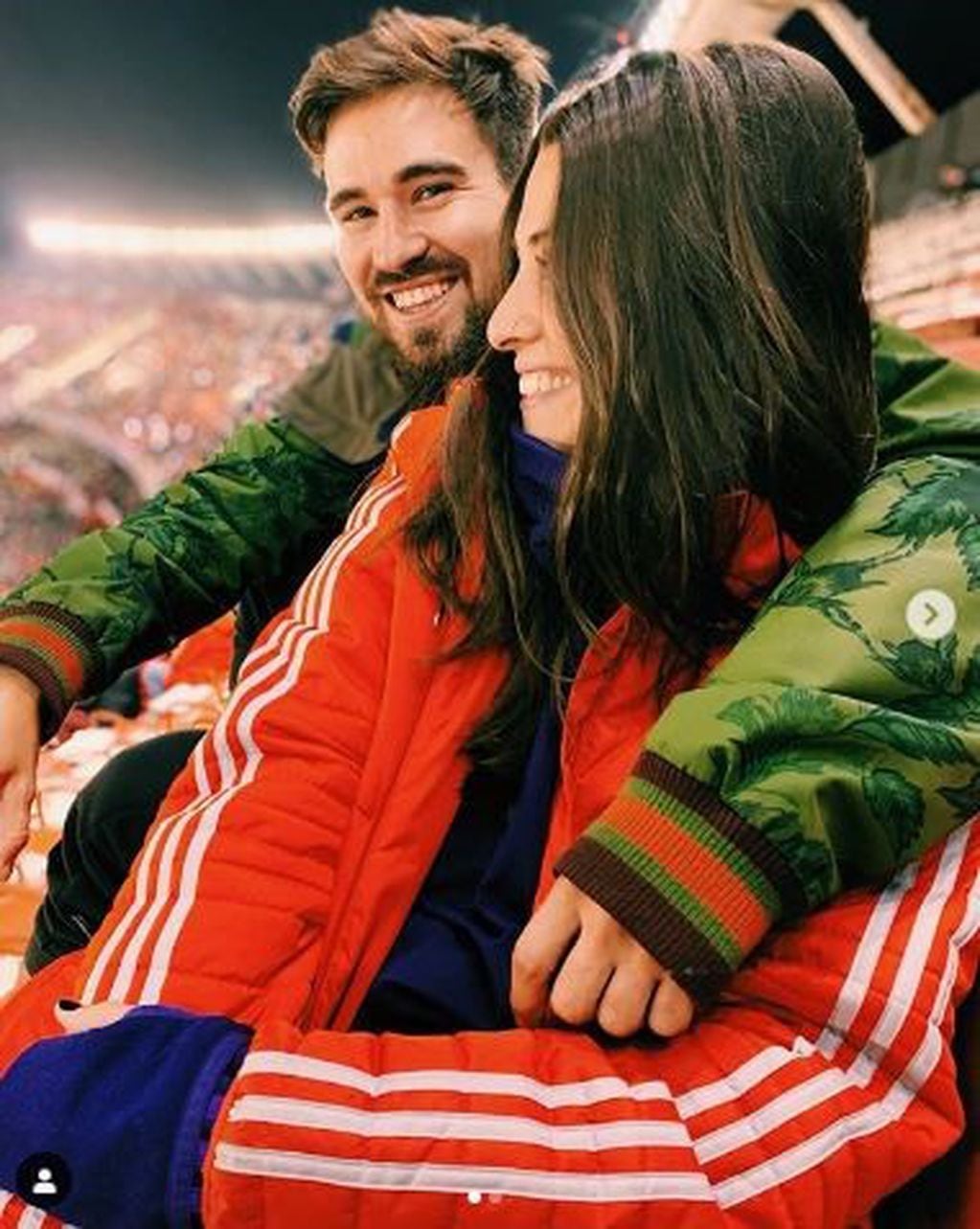 Ivana Nadal y su novio en la cancha de River Plate (Instagram/ ivinadal)