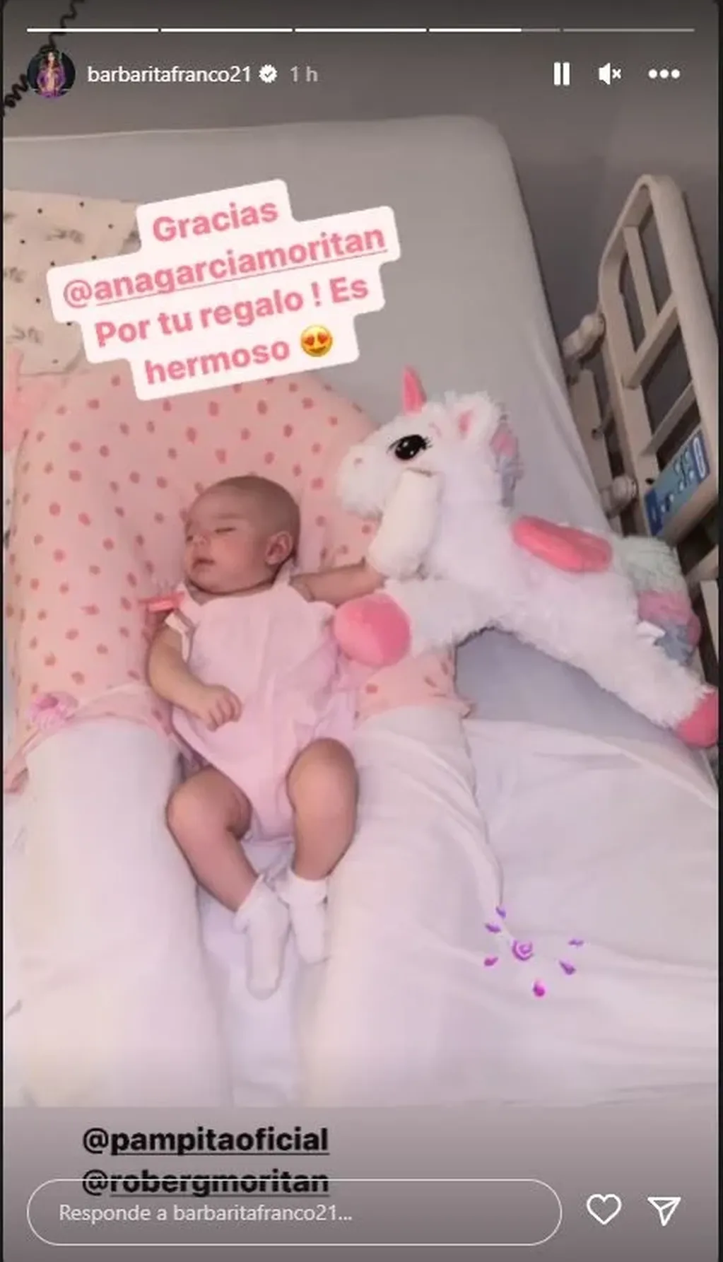 Barby Franco compartió en su Instagram el tierno gesto de Pampita.