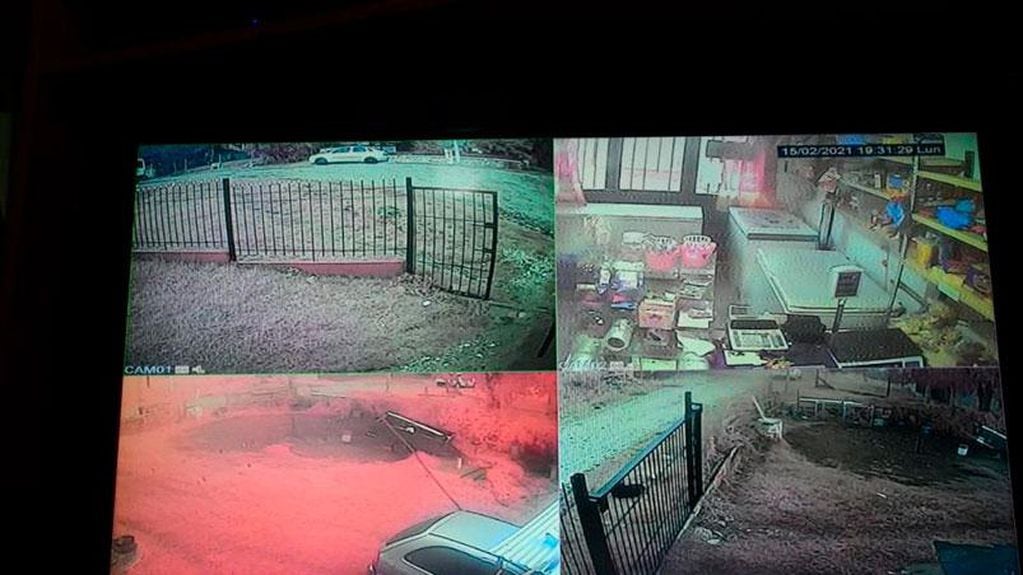 Las imágenes captadas por una cámara de seguridad que muestran el auto del novio de Módica. Una de las primeras "contradicciones" en el relato inicial del imputado.