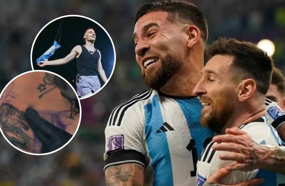 Frase de Wos, cara de Messi y Copa del Mundo: así es el tatuaje de Nicolás Otamendi tras salir campeón mundial