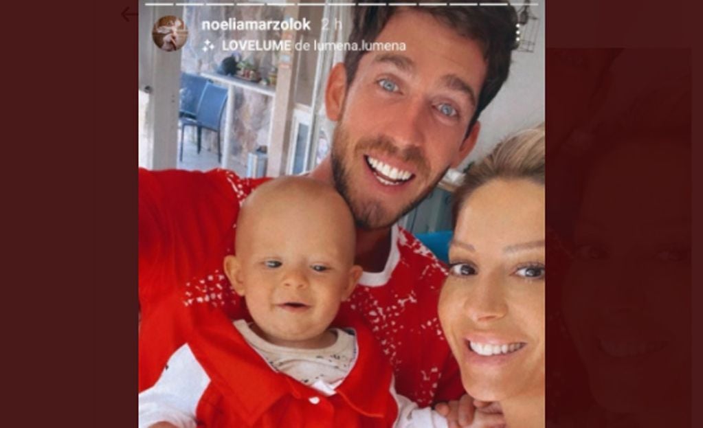 Noelia Marzol compartió esta linda foto de su familia en sus redes sociales (Foto: Captura Instagram Noelia Marzol).