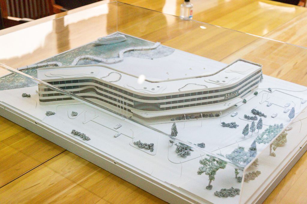 Maqueta de presentación del nuevo Hilton Hotel Ushuaia.