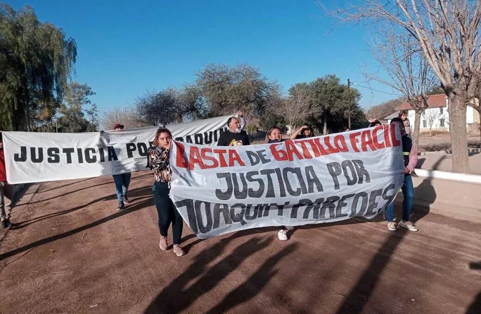 Marcha en Paso Viejo para pedir Justicia por Joaquín Paredes: Gentileza: Bruno Suárez
