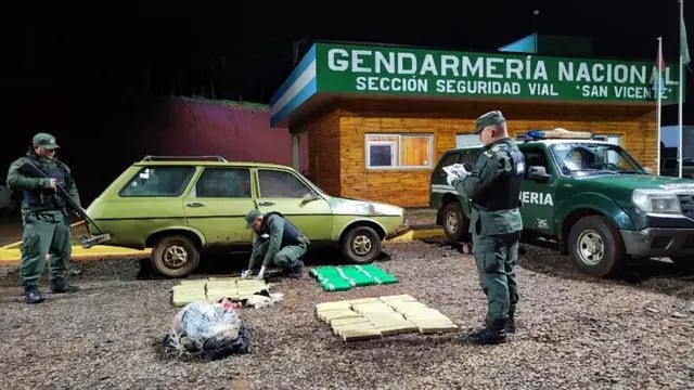 San Vicente: secuestran marihuana de un vehículo que embistió un puesto de control de Gendarmería