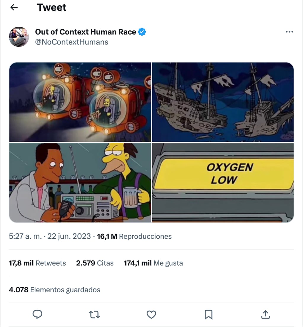 Los Simpsons predijeron la desaparición del submarino que hizo la expedición del Titanic