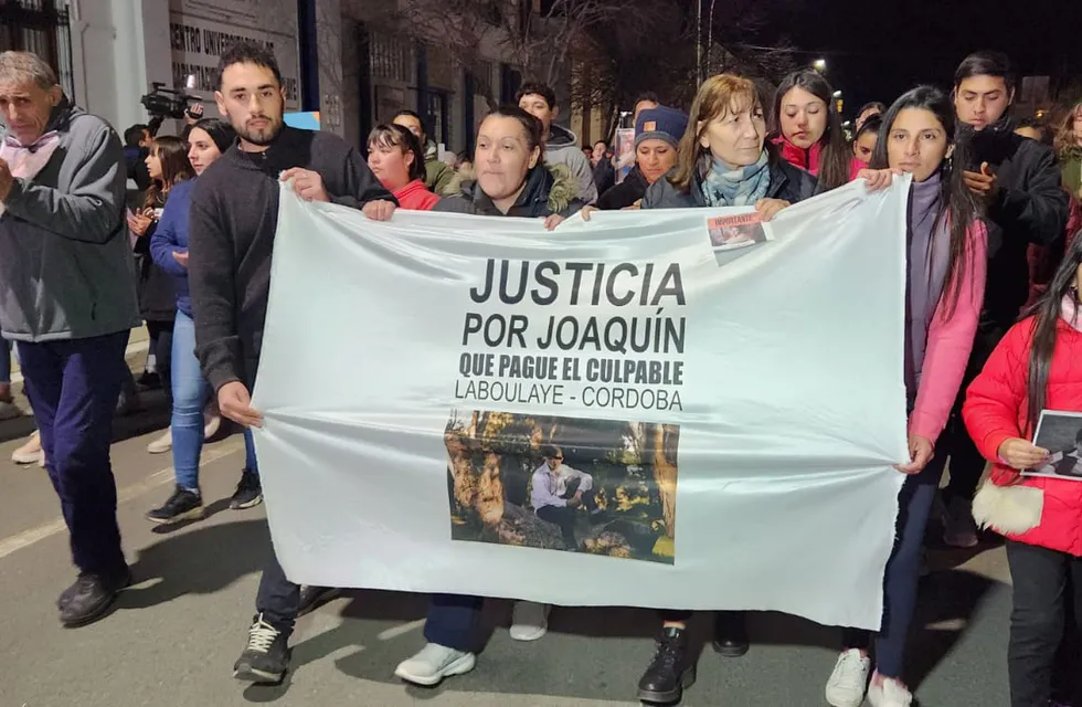 Laboulaye. Nueva movilización para pedir justicia por el crimen de Joaquín (Gentileza Jonathan Altamirano /FM Play).