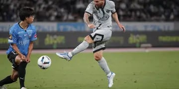 Messi durante su encuentro ante Kawasaki