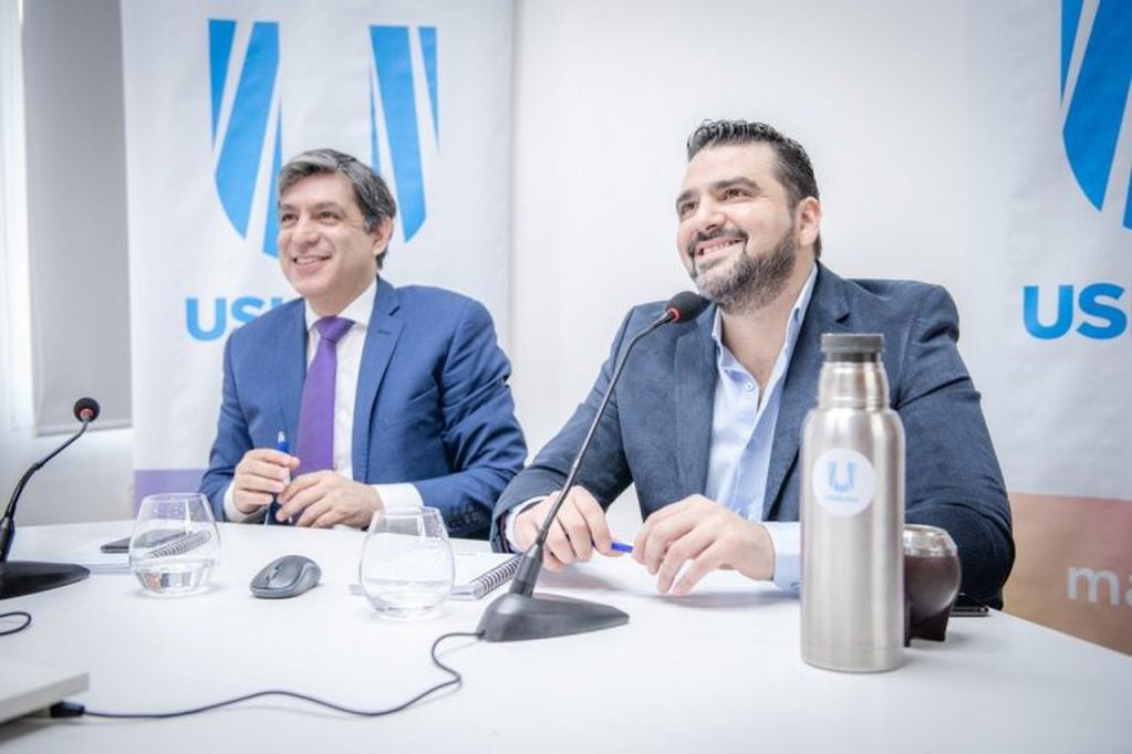 Walter Vuoto y Matías Rodriguez junto al Fondo de Capital Social (FONCAP), presentación de nueva línea de microcréditos productivos para pequeños emprendedores.