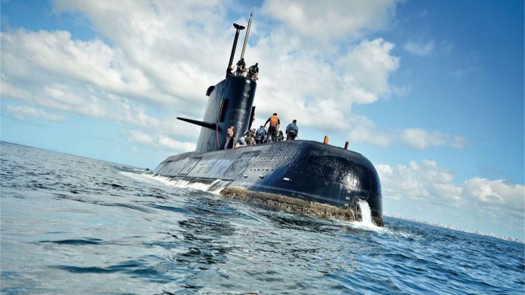El submarino ARA San Juan, actualmente hundido y ubicado en el fondo del Mar Argentino (Web).