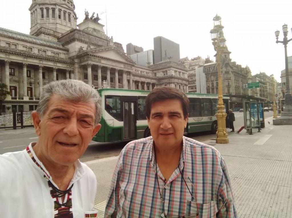 Carlos Cantón y Pánfilo Ayala, dirigentes de la Federación Agraria Argentina de Lauguna Naineck